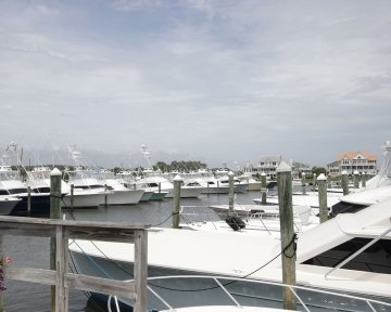View of all boats docked on dock